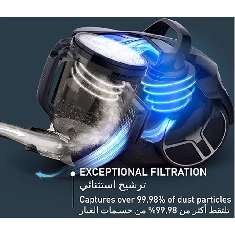 Tefal Bagless Vacuum Cleaner, Compact Power, XXL Animal Kit Canister, Vacuum Cleaner, 900 W Low Consumption Motor, Advanced 3-Level Cyclonic Filtration, 2 Years Warranty, TW4B71HA - Image 5
