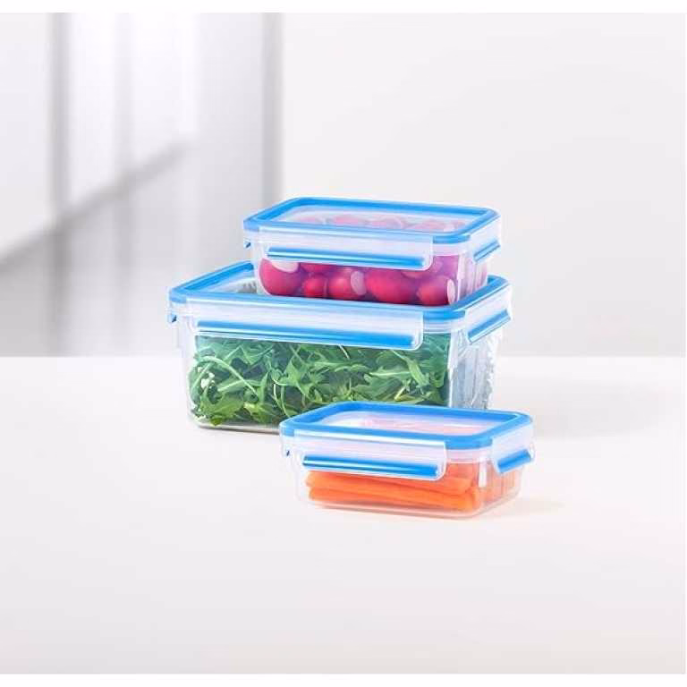 TEFAL Master Seal 3pcs Set – 0.55/1.0/2.3L Set, Plastic Food Storage Container, Keeps Food Fresher for Longer and 100 Percent Leakproof, K3028912 - Image 2