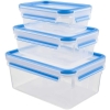 TEFAL Master Seal 3pcs Set – 0.55/1.0/2.3L Set, Plastic Food Storage Container, Keeps Food Fresher for Longer and 100 Percent Leakproof, K3028912