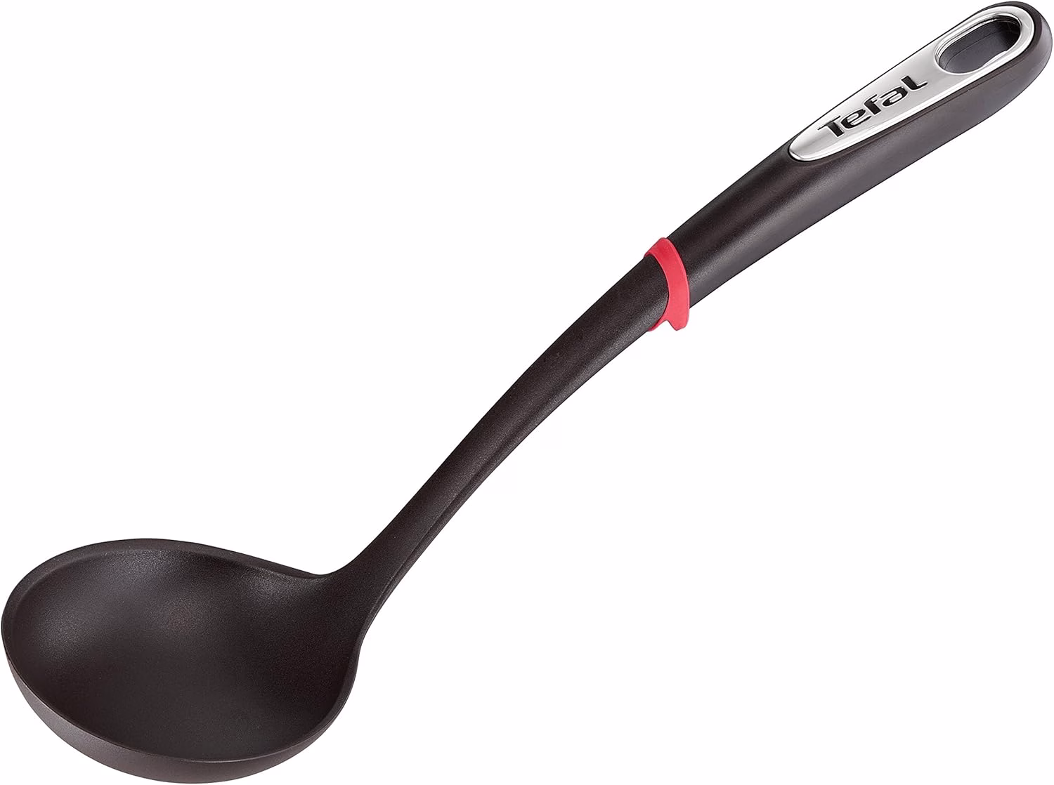 TEFAL Ingenio 5Pc Set of Spatula, Spoon, Ladle and Spoon, Colander Silver Black Kitchen Utensils, K206S414 - Image 6
