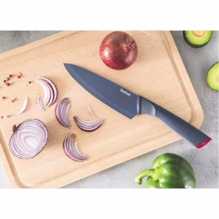 TEFAL Set Of 5 Knives + Wooden Block, Fresh Kitchen Utensils, K122S504 - Image 6