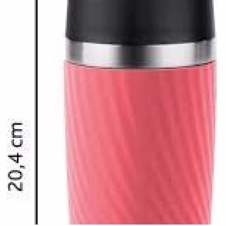 TEFAL Thermal Bottle Travel Mug Twist-Coral, Comfort Screw Lid, Quick Press Drinkware, Soft-Touch Sleeve, Travel-Ready, Reusable, 100% Leak-Proof, Keeps Drinks Cold (8 hrs) and Hot (4 hrs), 360° Drinking, N2024410 - Image 4