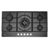 Midea Built-In Gas Hob 90cm, 5 Burners, Tempered Glass, Front Control, 90G50ME060-GFT Black