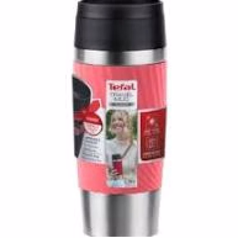 TEFAL Thermal Bottle Travel Mug Twist-Coral, Comfort Screw Lid, Quick Press Drinkware, Soft-Touch Sleeve, Travel-Ready, Reusable, 100% Leak-Proof, Keeps Drinks Cold (8 hrs) and Hot (4 hrs), 360° Drinking, N2024410 - Image 5