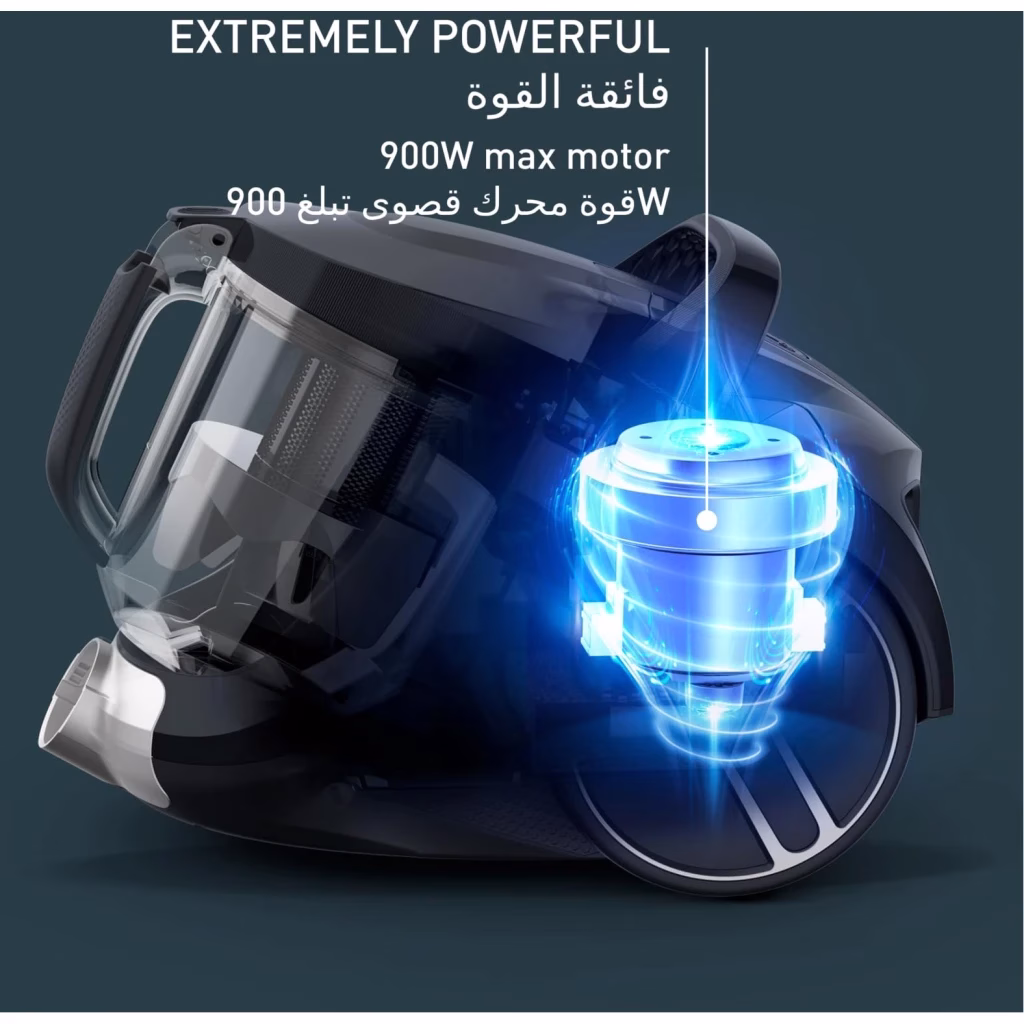 Tefal Bagless Vacuum Cleaner, Compact Power, XXL Animal Kit Canister, Vacuum Cleaner, 900 W Low Consumption Motor, Advanced 3-Level Cyclonic Filtration, 2 Years Warranty, TW4B71HA - Image 2