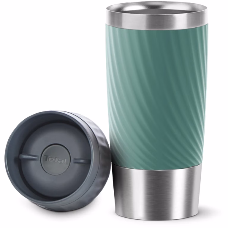 TEFAL 0.36L Thermal Bottle Travel Mug Essential Green, Stainless Steel Essential Double Wall Insulation Keeps Hot Drinks 3 Hours Cool 6 Hours Stainless Steel Silicone Coating Travel, N2021810 - Image 4