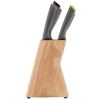 TEFAL Set Of 5 Knives + Wooden Block, Fresh Kitchen Utensils, K122S504