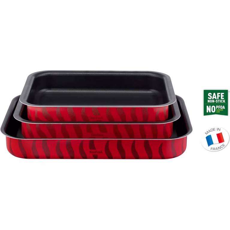 TEFAL Tempo Flame Bakeware, Baking Pans, 3-Piece Set-Oven Dishes, Non-Stick Coating, Aluminum, Heat Diffusion, Easy Cleaning, 2 Years Warranty-J5715482 - Image 7
