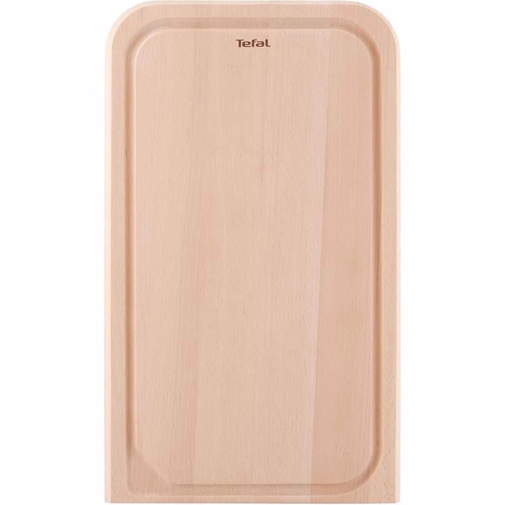 TEFAL Wooden Chopping Board, FSC Certified Beech Wood, Robust Kitchen Utensil, Juice Groove, Medium, 41 x 24 x 2 cm, Comfort-K2215504