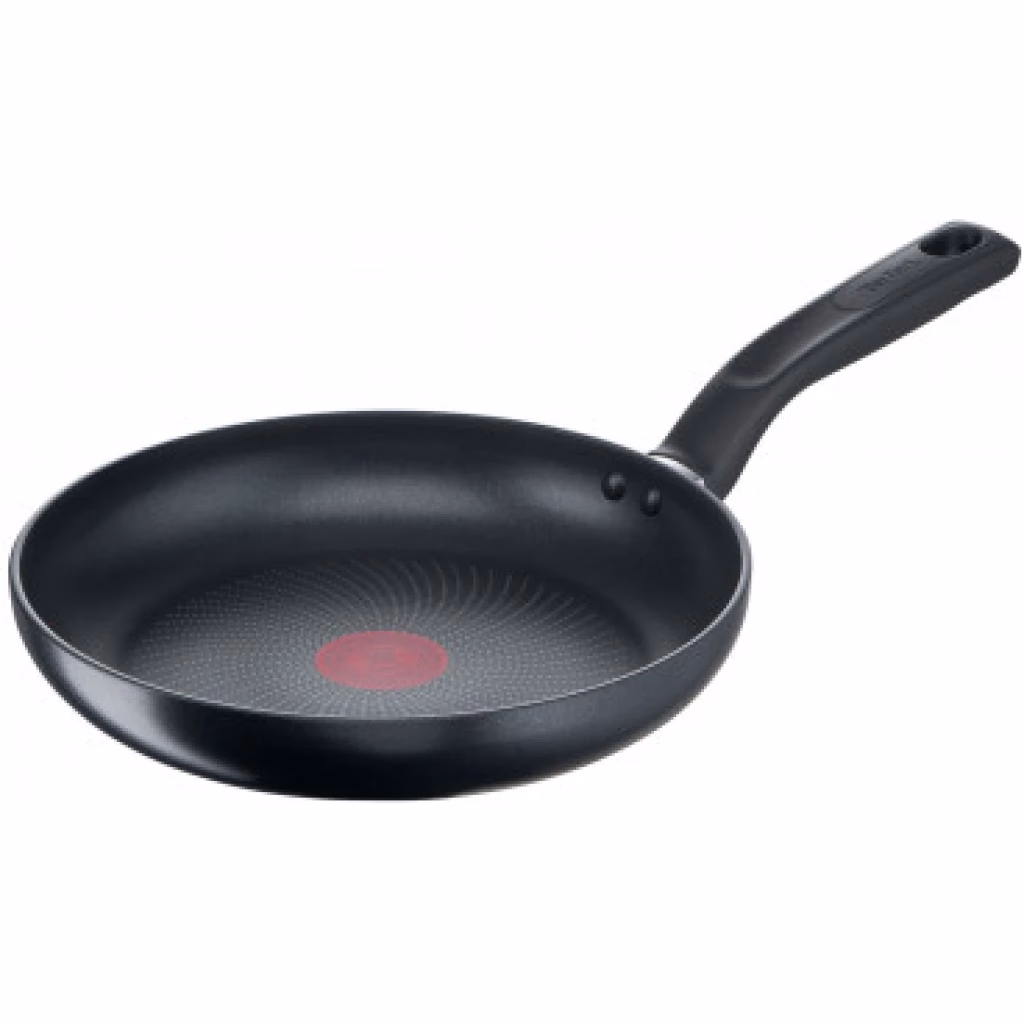 TEFAL 28cm Total Induction Frypan, Non-Stick Cookware, Thermo-Signal, Titanium Partials, 100% Safe Frying Pan, Black, Aluminium, G1520644