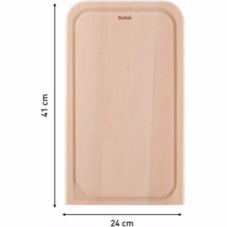 TEFAL Wooden Chopping Board, FSC Certified Beech Wood, Robust Kitchen Utensil, Juice Groove, Medium, 41 x 24 x 2 cm, Comfort-K2215504 - Image 6